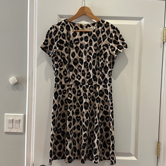 Eliza J Leopard Print A-line Dress, size 10P - Picture 2 of 7
